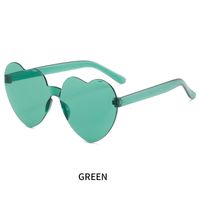 Fashion Heart Shape Pc Frameless Women's Sunglasses sku image 8