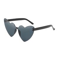 Fashion Heart Shape Pc Special-shaped Mirror Frameless Women's Sunglasses main image 5