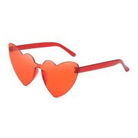 Fashion Heart Shape Pc Special-shaped Mirror Frameless Women's Sunglasses main image 6
