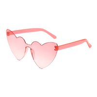 Fashion Heart Shape Pc Special-shaped Mirror Frameless Women's Sunglasses sku image 13