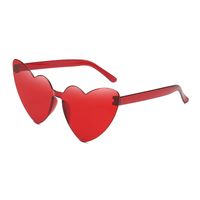 Fashion Heart Shape Pc Special-shaped Mirror Frameless Women's Sunglasses sku image 2