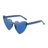 Fashion Heart Shape Pc Special-shaped Mirror Frameless Women's Sunglasses sku image 24