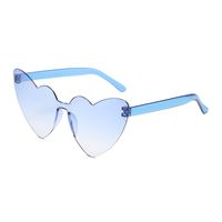 Fashion Heart Shape Pc Special-shaped Mirror Frameless Women's Sunglasses sku image 29