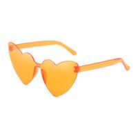 Fashion Heart Shape Pc Special-shaped Mirror Frameless Women's Sunglasses sku image 14