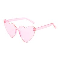 Fashion Heart Shape Pc Special-shaped Mirror Frameless Women's Sunglasses sku image 7