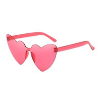 Fashion Heart Shape Pc Special-shaped Mirror Frameless Women's Sunglasses sku image 18