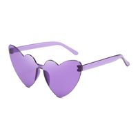 Fashion Heart Shape Pc Special-shaped Mirror Frameless Women's Sunglasses sku image 41