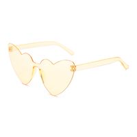 Fashion Heart Shape Pc Special-shaped Mirror Frameless Women's Sunglasses sku image 33