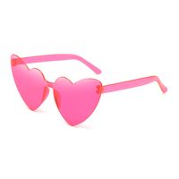 Fashion Heart Shape Pc Special-shaped Mirror Frameless Women's Sunglasses sku image 30