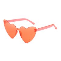 Fashion Heart Shape Pc Special-shaped Mirror Frameless Women's Sunglasses sku image 23