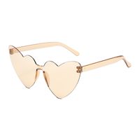 Fashion Heart Shape Pc Special-shaped Mirror Frameless Women's Sunglasses sku image 20