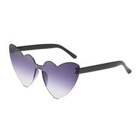 Fashion Heart Shape Pc Special-shaped Mirror Frameless Women's Sunglasses sku image 27