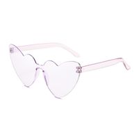 Fashion Heart Shape Pc Special-shaped Mirror Frameless Women's Sunglasses sku image 37