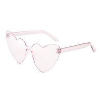 Fashion Heart Shape Pc Special-shaped Mirror Frameless Women's Sunglasses sku image 31
