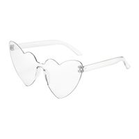 Fashion Heart Shape Pc Special-shaped Mirror Frameless Women's Sunglasses sku image 35