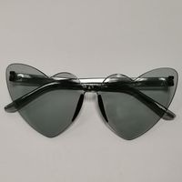 Fashion Heart Shape Pc Special-shaped Mirror Frameless Women's Sunglasses sku image 45