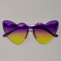 Fashion Heart Shape Pc Special-shaped Mirror Frameless Women's Sunglasses sku image 45