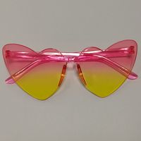 Fashion Heart Shape Pc Special-shaped Mirror Frameless Women's Sunglasses sku image 49