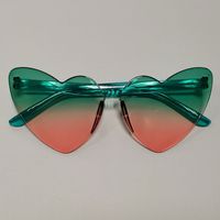 Fashion Heart Shape Pc Special-shaped Mirror Frameless Women's Sunglasses sku image 53