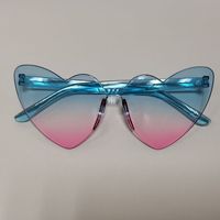 Fashion Heart Shape Pc Special-shaped Mirror Frameless Women's Sunglasses sku image 57