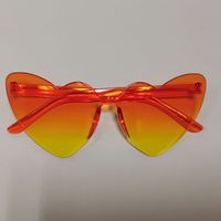 Fashion Heart Shape Pc Special-shaped Mirror Frameless Women's Sunglasses sku image 44