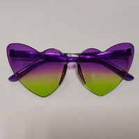 Fashion Heart Shape Pc Special-shaped Mirror Frameless Women's Sunglasses sku image 47