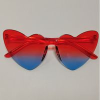 Fashion Heart Shape Pc Special-shaped Mirror Frameless Women's Sunglasses sku image 48