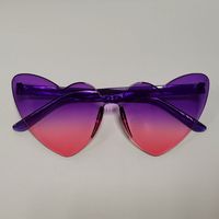 Fashion Heart Shape Pc Special-shaped Mirror Frameless Women's Sunglasses sku image 54