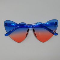Fashion Heart Shape Pc Special-shaped Mirror Frameless Women's Sunglasses sku image 55
