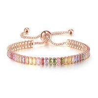 Glamour Carré Alliage Placage Zircon Femmes Bracelets main image 3