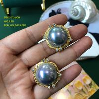 1 Pair Retro Geometric Alloy Plating Artificial Pearls Gold Plated Women's Earrings sku image 3