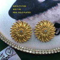1 Pair Retro Geometric Alloy Plating Artificial Diamond Women's Earrings sku image 6