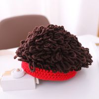 Children Unisex Funny Color Block Eaveless Wool Cap sku image 16