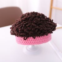 Children Unisex Cute Funny Solid Color Wool Cap main image 4