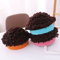 Children Unisex Cute Funny Solid Color Wool Cap main image 2