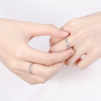 Fashion Waves Copper Plating Zircon Open Ring main image 2