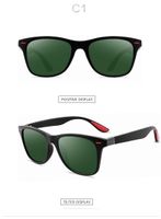 Simple Style Solid Color Tac Square Full Frame Men's Sunglasses sku image 1