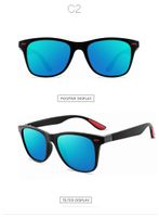 Simple Style Solid Color Tac Square Full Frame Men's Sunglasses sku image 13