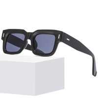 Retro Solid Color Ac Square Full Frame Men's Sunglasses main image 2