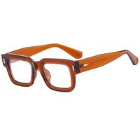 Retro Solid Color Ac Square Full Frame Men's Sunglasses sku image 10