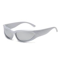 Hip-hop Solid Color Ac Cat Eye Full Frame Sports Sunglasses sku image 3