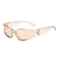 Hip-hop Solid Color Ac Cat Eye Full Frame Sports Sunglasses main image 4