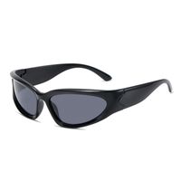 Hip-hop Solid Color Ac Cat Eye Full Frame Sports Sunglasses sku image 1