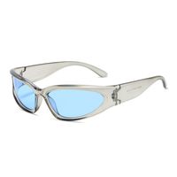 Hip-hop Solid Color Ac Cat Eye Full Frame Sports Sunglasses sku image 5