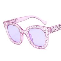 Retro Star Ac Round Frame Imitation Diamond Full Frame Women's Sunglasses sku image 4