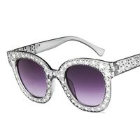 Retro Star Ac Round Frame Imitation Diamond Full Frame Women's Sunglasses main image 3