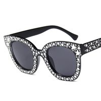 Retro Star Ac Round Frame Imitation Diamond Full Frame Women's Sunglasses sku image 1