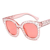 Retro Star Ac Round Frame Imitation Diamond Full Frame Women's Sunglasses sku image 5