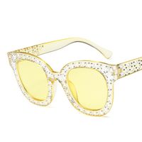 Retro Star Ac Round Frame Imitation Diamond Full Frame Women's Sunglasses sku image 3