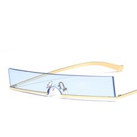 Fashion Geometric Pc Special-shaped Mirror Half Frame Women's Sunglasses sku image 4